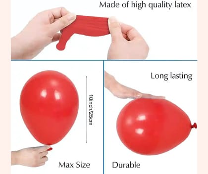 WEKTU Party Balloons - Red Pink White Round Shape Anniversary