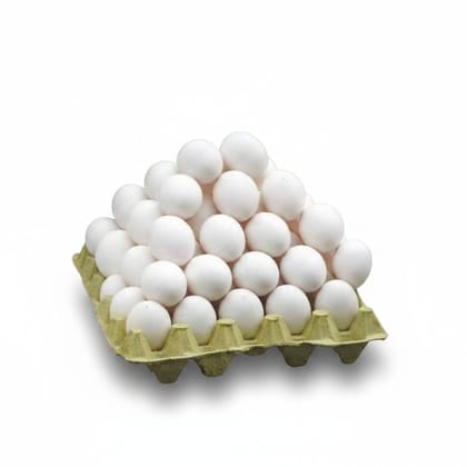 White Eggs - 80 kg - 80 individual eggs in a tray