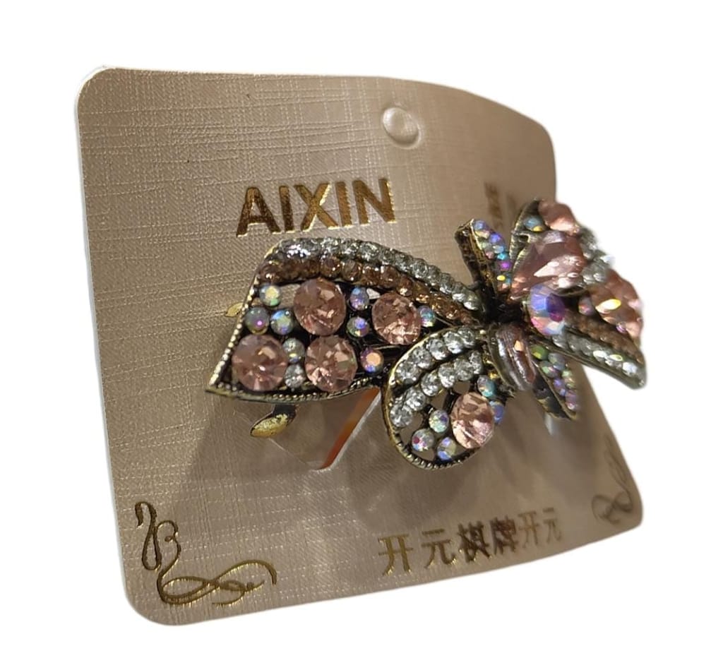 "AI XIN Rhinestone Bow Hair Clip -