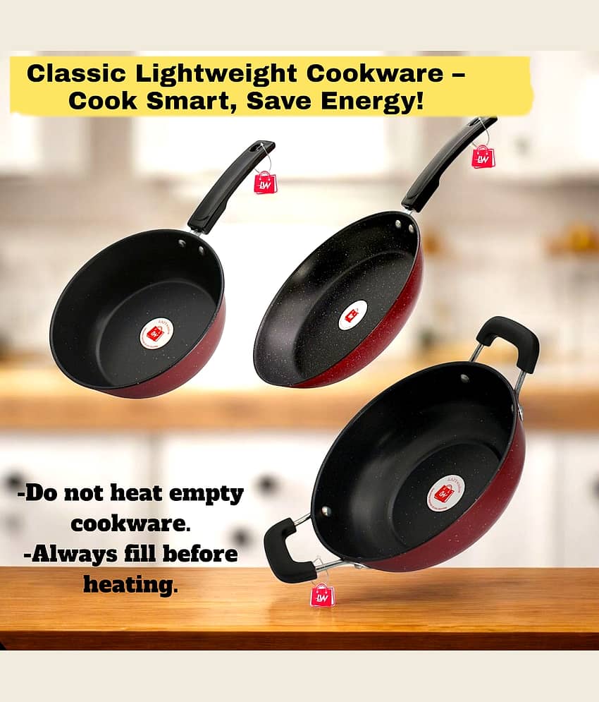 LAZYWINDOW Non Coated Non-stick Cookware Sets