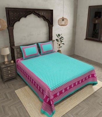 Soft Cotton Floral Double Bedsheet Set