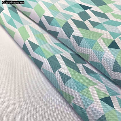 ArtzFolio Bright Blue Triangles Door, Window & Room Curtain-Rod Pocket; Cotton Canvas; Width 4.5feet (54inch) / Height 5feet (60inch); SINGLE PIECE