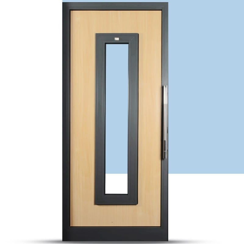 Aluminium Front Door Matt Grey KPD-1002 (3.6 ft x 7 ft)