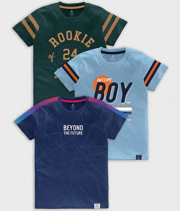 CODEZ Pack of 2 Boys Cotton Blend T-Shirt ( Multicolor )