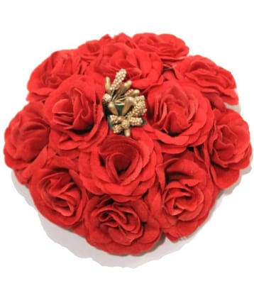 La Belleza - Red Women's Bun Clip ( Pack of 1 )
