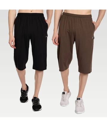 Zeffit - Multi Cotton Blend Men's Three-Fourths ( Pack of 2 )