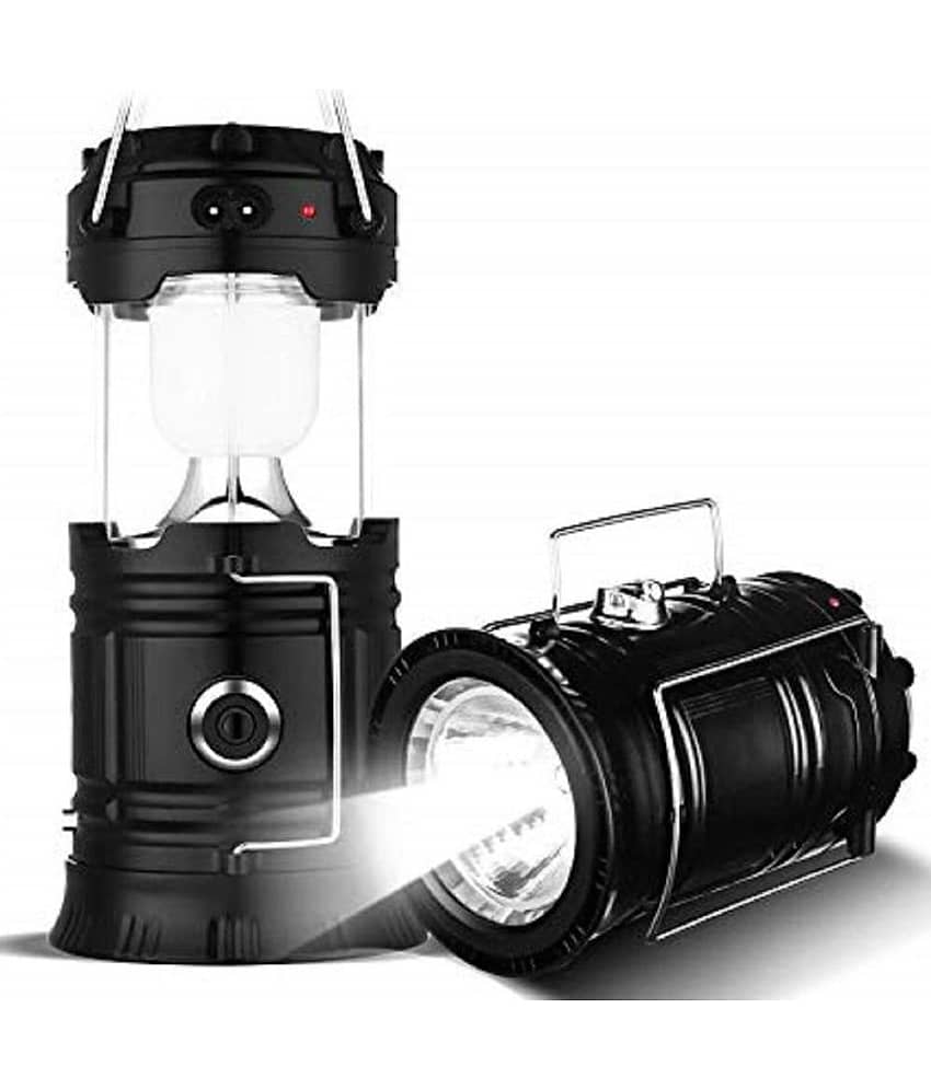 DEHMY 3W Emergency Light Solar Torch lamp Black - Pack of 1