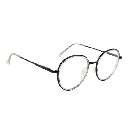 TERRY & CO Zero Power Blue Cut Eyeglasses | Metal Frame | Medium Size | Anti-Reflective, UV Protection, Lightweight | Spring Hinges | Unisex