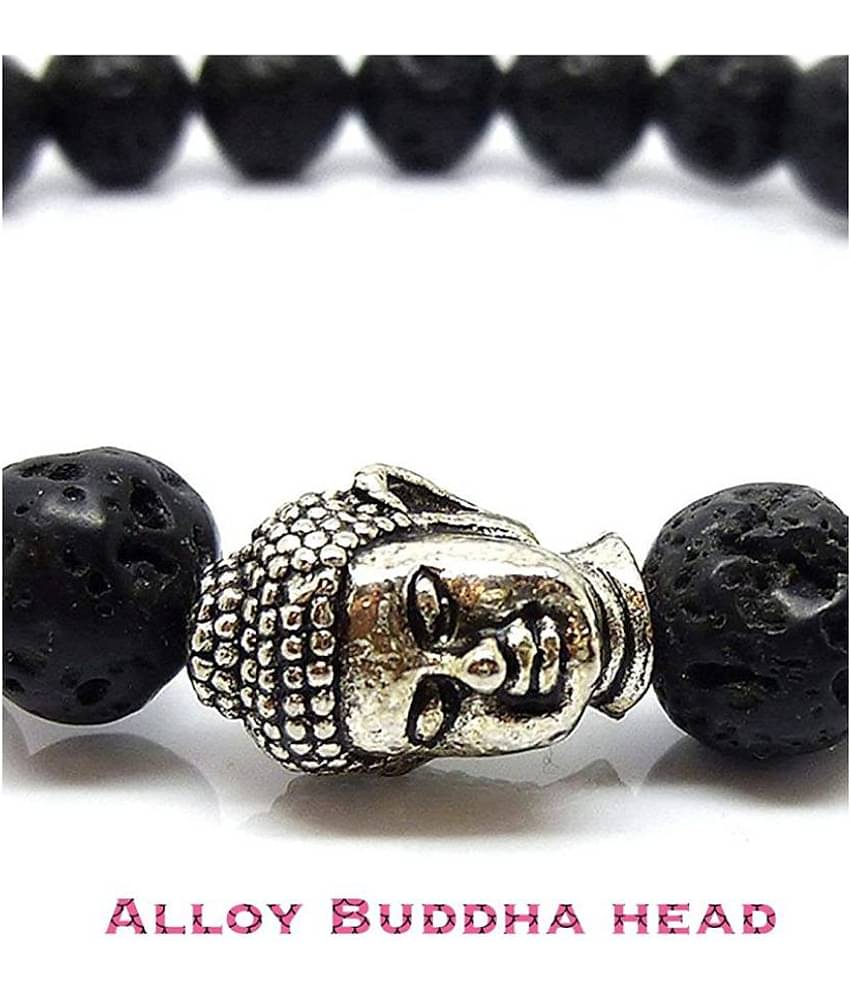 Black Lava Stone Reiki Yoga Meditation Buddha Bracelet