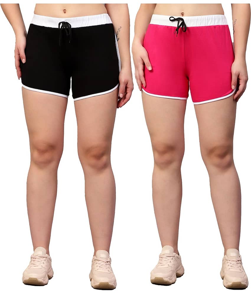 Volex Cotton Hot Pants - Multi Color Pack of 2