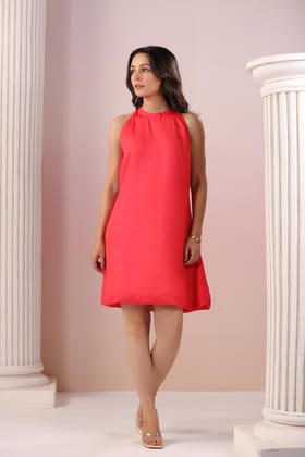 PIXIE PINK SHORT DRESS-L