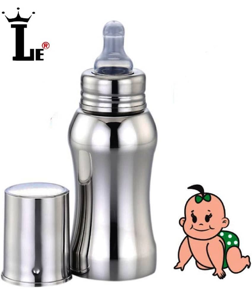 LEROYAL - 200 Silver Feeding Bottle ( Pack of 1 )