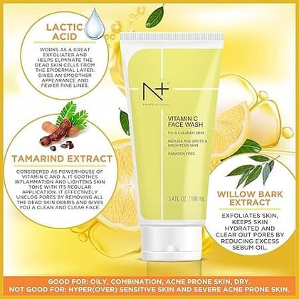 N+ Professional Vitamin C Face Wash For Oily to Normal Skin