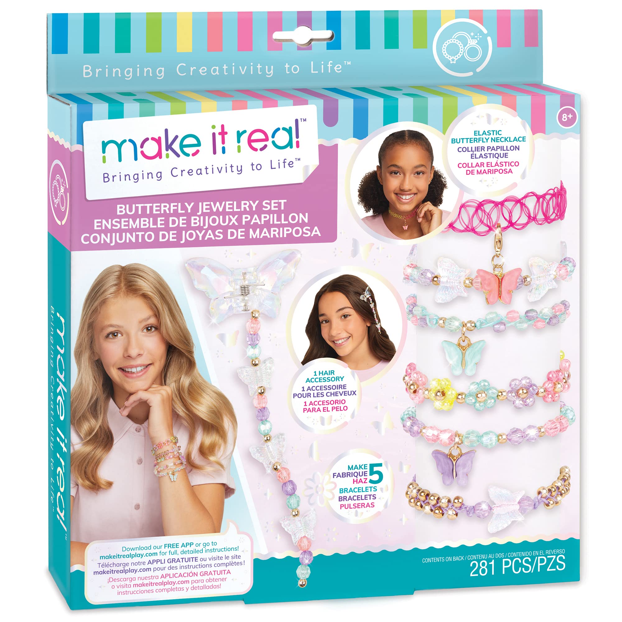 Make It Real DIY Toys Set - Butterfly Jewelry Set