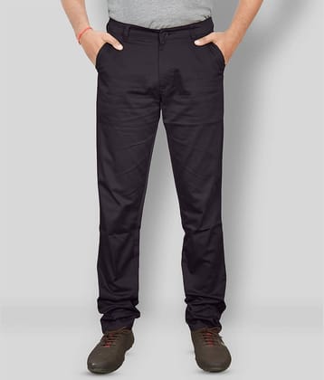 plounge - Black Cotton Blend Regular Fit Men's Formal Pants (Pack of 1)