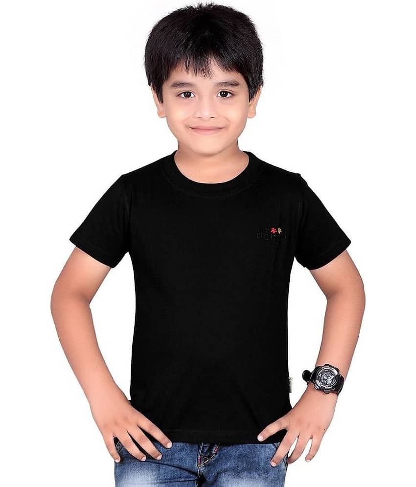 Dongli Pack of 1 Boys 100% Cotton Half Sleeves Shirt ( Black )