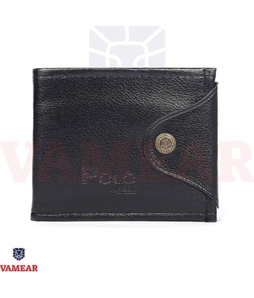 VAMEAR Faux Leather Solid Men's Two Fold Wallet,Regular Wallet With 4 Slots For Card ( Black , Pack of 1 )