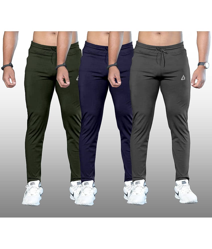 FTX Light Grey Lycra Men's Trackpants ( Pack of 3 )