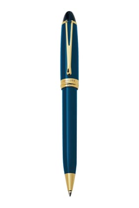 Aurora Ipsilon Deluxe Blue with Gold Trims Ballpoint Pen