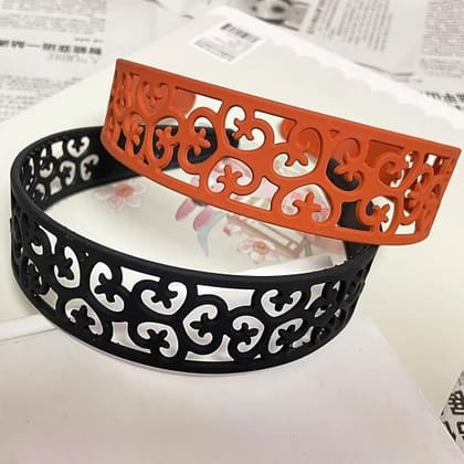 Hair Band For Women & Girls Plastic Hair Headbands Flower Thick Hair Hoops Hair Accessories Multicolour Pack Of 1 Pcs