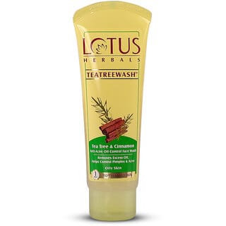Lotus Herbals Teatreewash Face Wash  with Tea Tree Oil  Cinnamon  Anti Acne  Oil Control  For Oily Skin  150ml