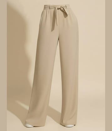 DTR FASHION Women Cotton Blend Casual Trousers ( Beige )
