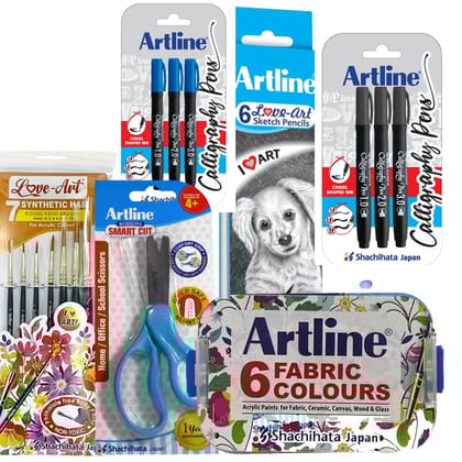 Artline Combo Packs of Back to School Stationery Set - 13 | For Specially Designed for Students