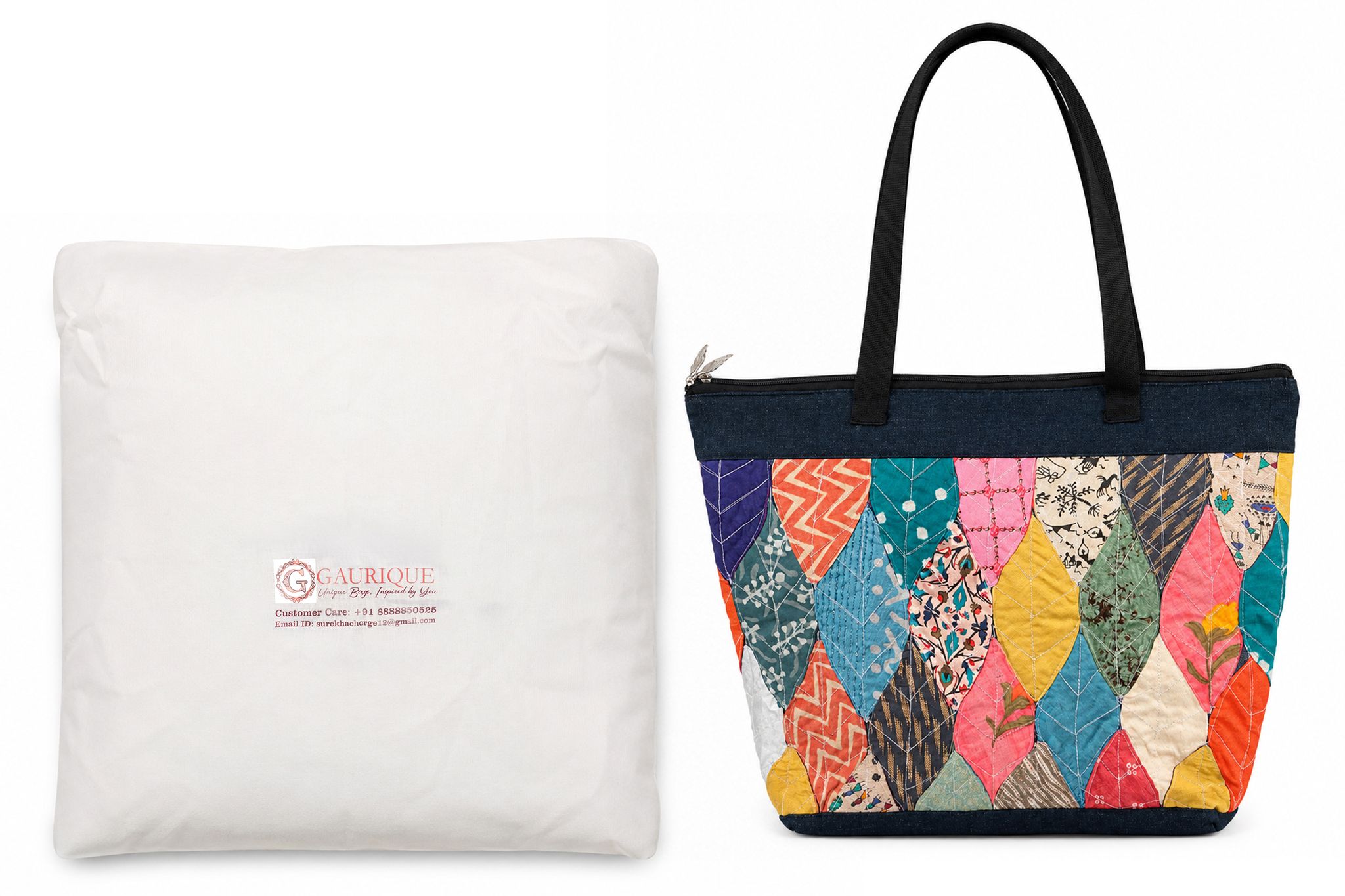 Patch Work Bag | Traditional Handmade Patchwork Bag | Stylish & Colorful Carry Bag