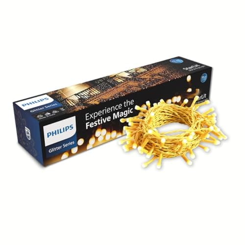 PHILIPS Starlit 12 Meter 72 LEDs String Light for Decoration | Festival LED String Light for Home| Warm White,
