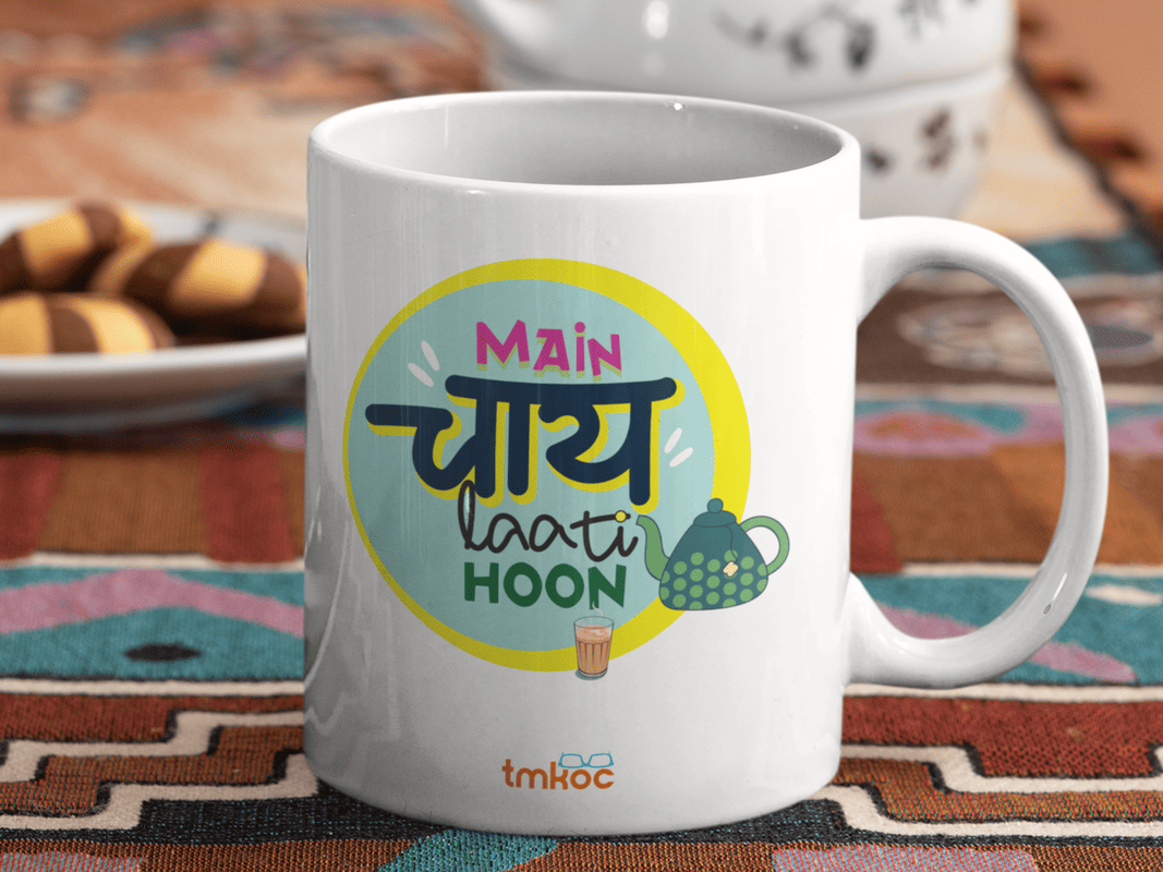 Taarak Mehta Ka Ooltah Chashmah|Ceramic Printed White Coffee Mug 325ML
