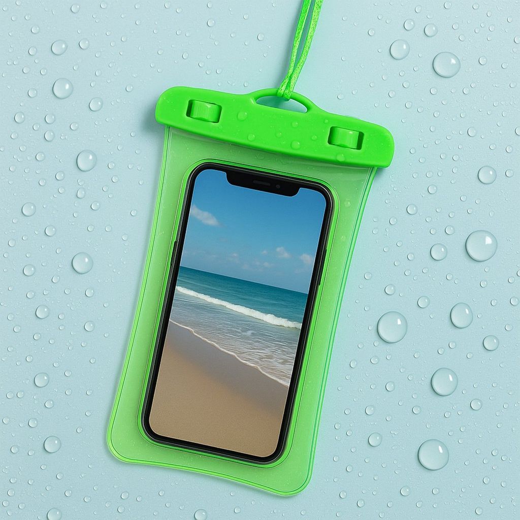 Waterproof Mobile Phone Cover Pouch for All Mobiles, Touch Sensitive, Universal Size, for Rain Protection Cellphone Dry Bag Compatible for All Smartphones up to 7 inches (White)