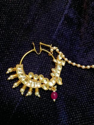 ZEVAR | Pachi Kundan Studded Nath/Nathni/Nose Ring