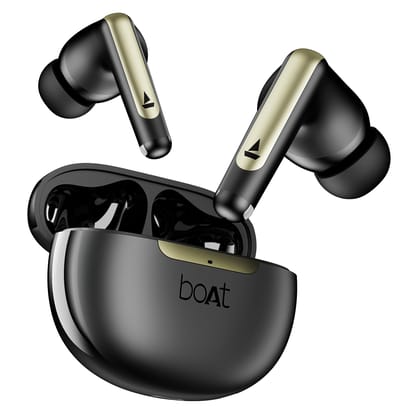 boAt Airdopes 141 Elite ANC, ANC(~35dB), 4Mics ENx Tech, 42H Battery, Fast Charge,Stream Ad Free Music via App Support, IPX5, Bluetooth Earbuds, TWS Ear Buds Wireless Earphones with mic (Black) boAt Airdopes 141 Elite ANC, ANC(~35dB), 4Mics ENx Tech, 42H