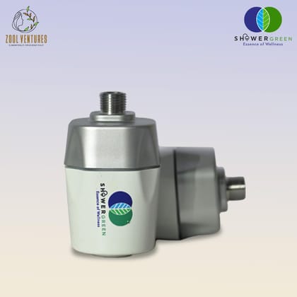 SHOWERGREEN I Bakuhanseki Stone Shower Filter I Natural Mineral Water Purification System I Chlorine Reduction I Free Cleansing Milk and Shampoo