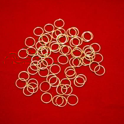 Golden Open Mouth Jump Rings (8 mm) , JMPR-016-Per Packet of 50 Gram (Approx 550 Pcs) / 8 MM