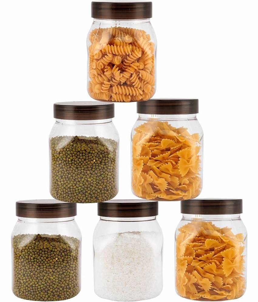 PearlPet - Black Polyproplene Food Container ( Pack of 6 )