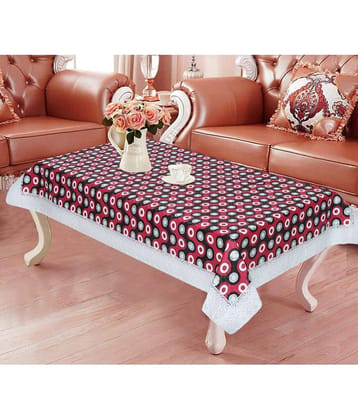 Printed PVC 4 Seater Rectangle Table Cover ( 150 x 92 ) cm Pack of 1 Red