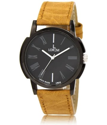 Lorem - Brown Leather Analog Men's Watch