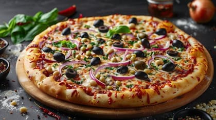 Black olive pizza