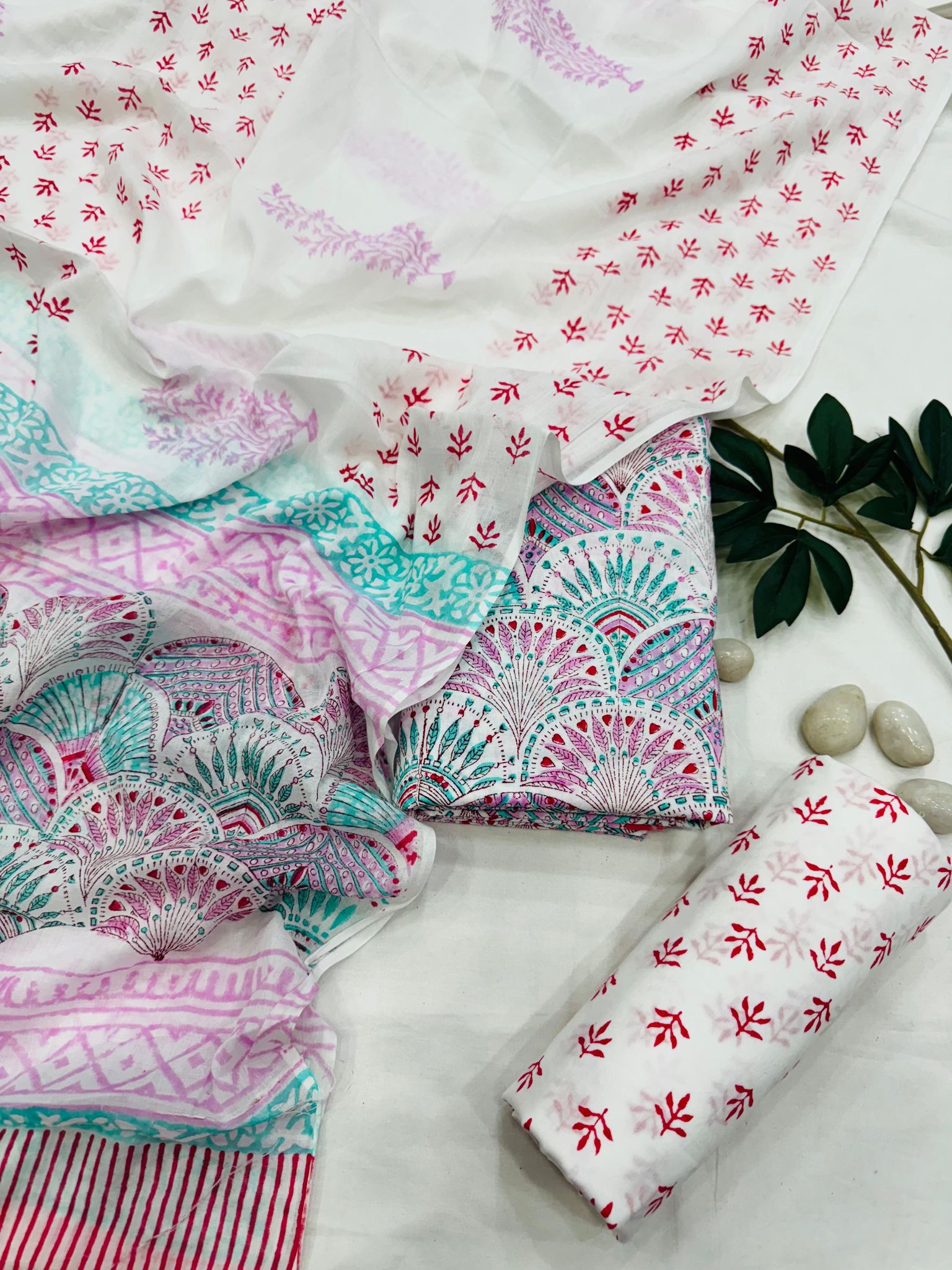 Cotton Suit Mulmul Dupatta