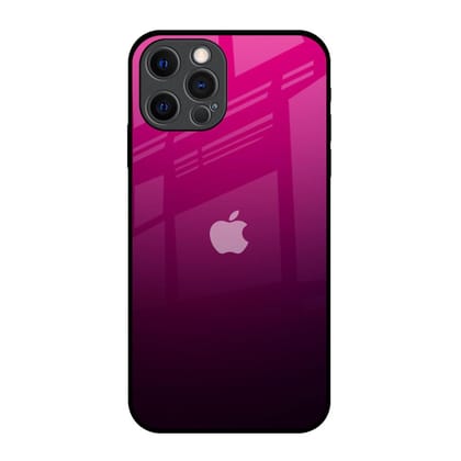 Purple Ombre Pattern Glass Case for iPhone 12 Pro