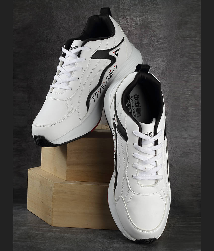 Action Sports Shoes For Men White Men's Sports Running Shoes