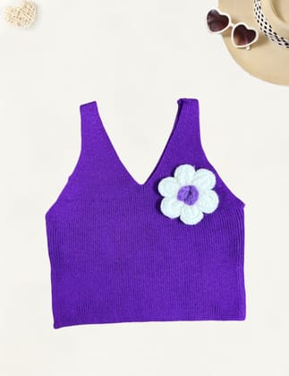 Girls Sleeveless Pink Top [GT-383] [4-12 Years]-4-5Y (Size - 24) / Imported Knit