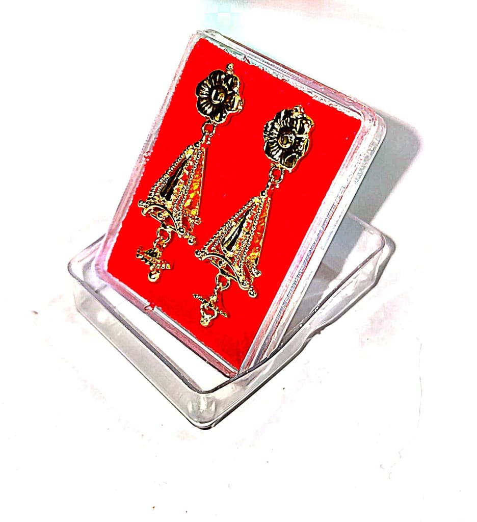 Gold Plated Traditional Indian Jhumka Earrings for Women