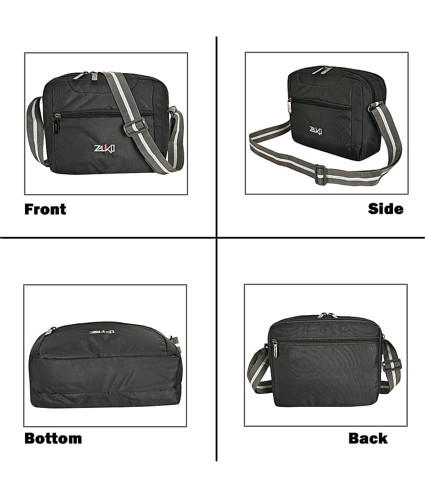 ZAIKO BAGS Grey Solid Messenger Bag