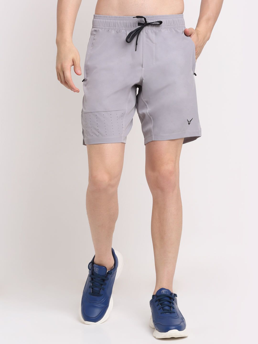 Invincible Men's Quick Dry Training Shorts-Grey / S