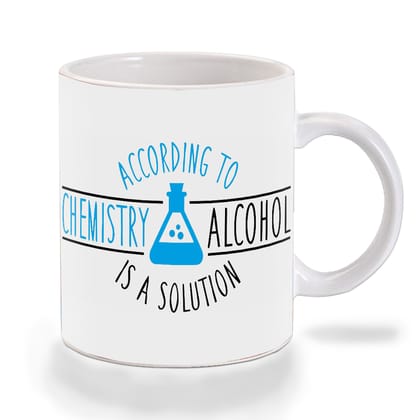 Multicolor Alcohol Is A Solution Ceramic Mug