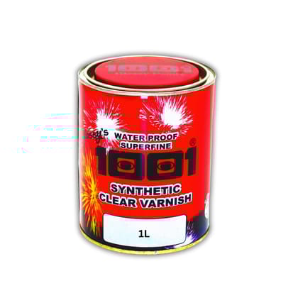1001 Waterproof Superfine Synthetic Clear Varnish | High Gloss Finish | Transparent Wood Varnish High Gloss Varnish - 1L 1001 Waterproof Superfine Synthetic Clear Varnish | High Gloss Finish | Transparent Wood Varnish High Gloss Varnish - 1L