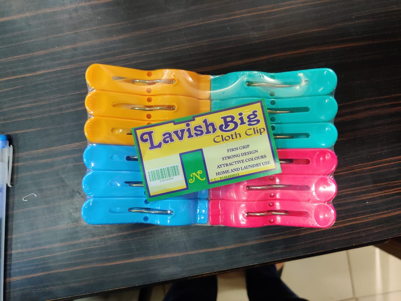 Ski Lavish Big Size Round Cloth Clip, 12 Pcs