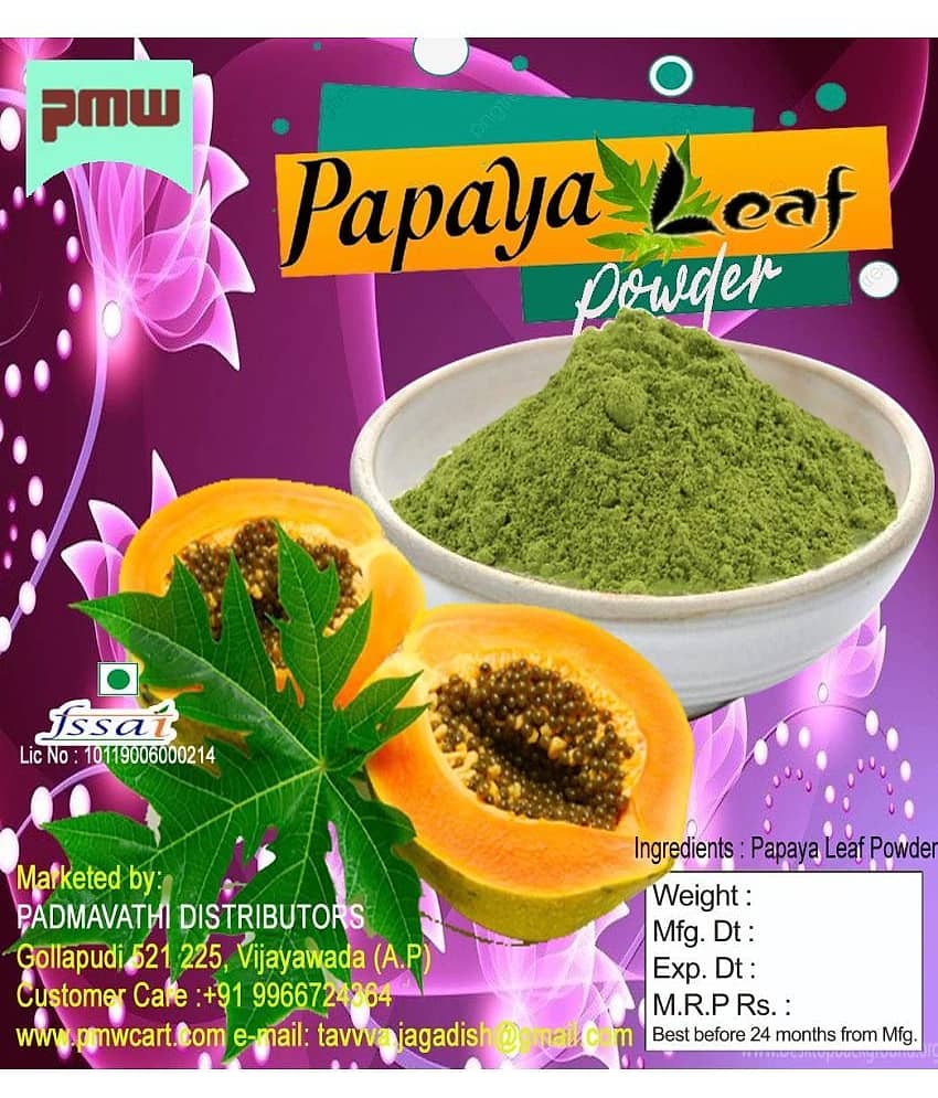 Papaya Leaf Powder - Carica Papaya - 100 Gm - Rich in fiber Vitamin C Good for Digestion Supports Immunity & Weight Management - 100% Natural - Useful for Digestion and Increasing Platelets